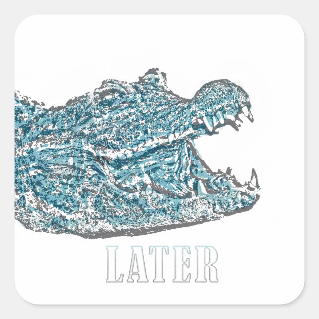 Sticker Carré Alligator ultérieur (Devant)