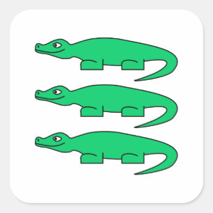 Sticker Carré Alligators