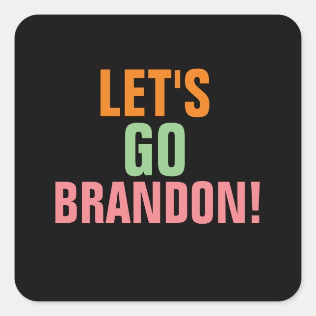 STICKER CARRÉ ALLONS BRANDON ! DÉCALAGE DES BÂTIMENTS (Devant)