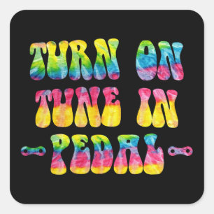 Sticker Carré Allumez Le Tune En Pédalant Votre Vélo