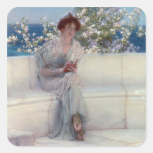 Sticker Carré Alma-Tadema   L'année est au printemps