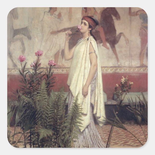 Sticker Carré Alma-Tadema | une femme grecque, 1869 (Devant)