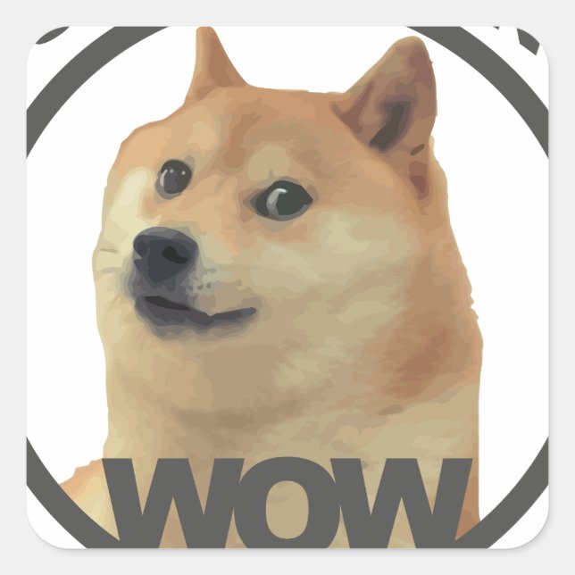 Sticker Carré Alors La Mode, Donc Doge (Devant)
