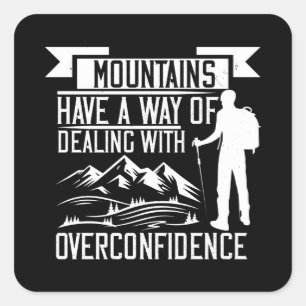 Sticker Carré Alpinisme - Les Montagnes Ont Un Chemin