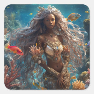 Sticker Carré Alsea - Collection d'oeuvres de la série Mermaid