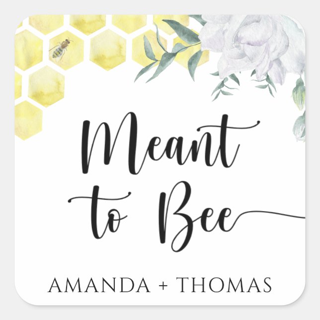 Sticker Carré Alvéoles - Destiné à être abeille (Devant)