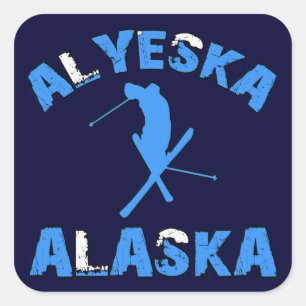 Sticker Carré Alyeska, Alaska