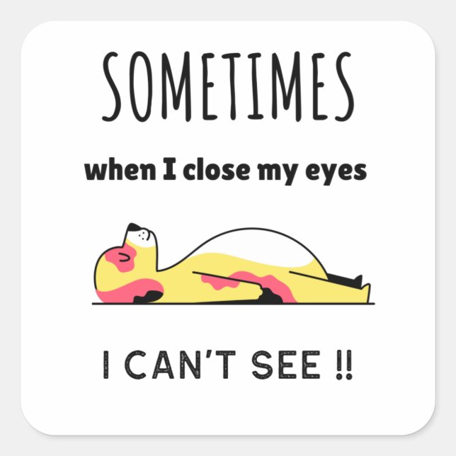 Sticker Carré Amant chien drôle (Devant)