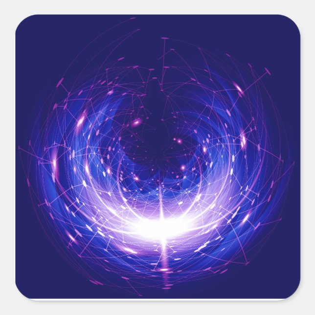 Sticker Carré Amberlight Cold Blue Polar Flare (Devant)