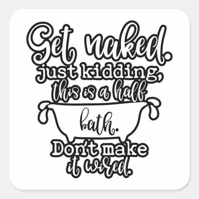 Sticker Carré Ambiance Amusante Dans La Salle De Bains Pour La D (Devant)