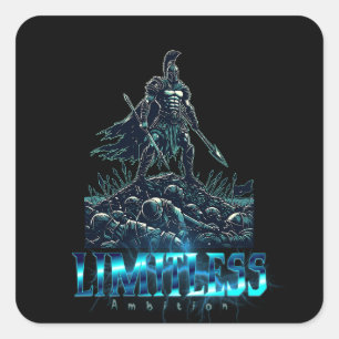 Sticker Carré Ambition sans limite Guerrier du gladiateur sparti