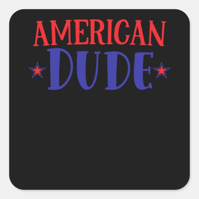 Sticker Carré American Dude (Devant)