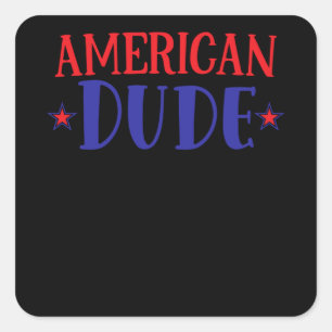 Sticker Carré American Dude