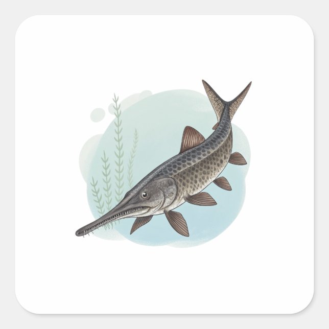 Sticker Carré American Paddlefish (Devant)