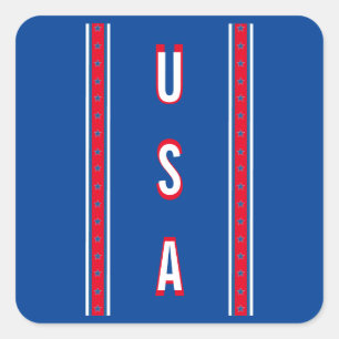 Sticker Carré American patriotic