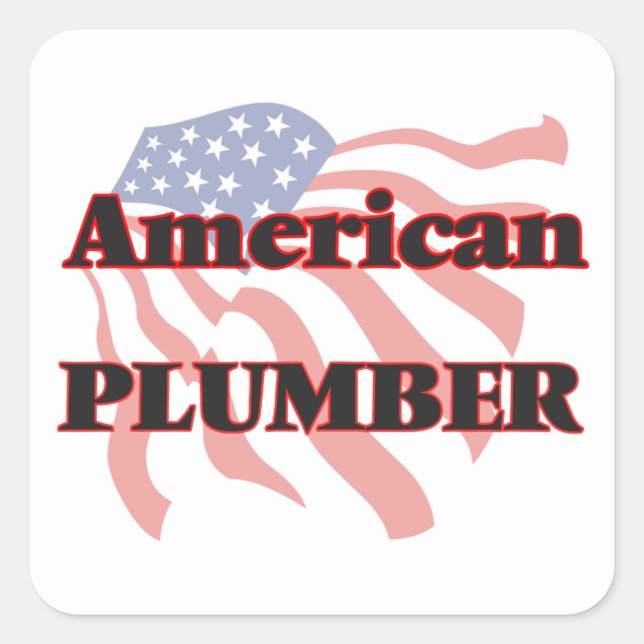 Sticker Carré American Plumber (Devant)