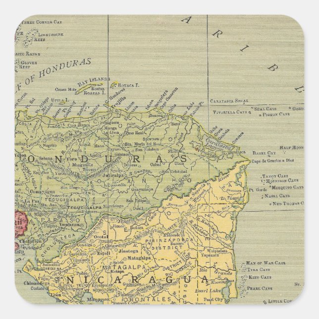 Sticker Carré Amérique centrale 5 (Devant)