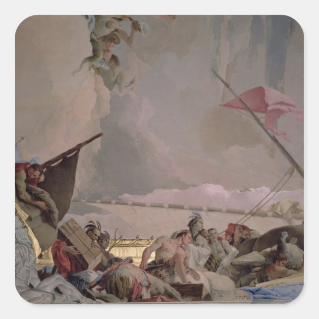 Sticker Carré Amérique, détail de la gloire de l'Espagne II (Devant)