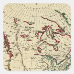 Sticker Carré Amérique du Nord avec limites définies