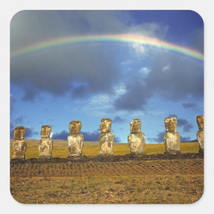 Sticker Carré Amérique du Sud, Chili, île de Pâques. Le plein