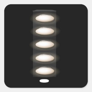 Sticker Carré Ameublement brillant vanité verticale lumière