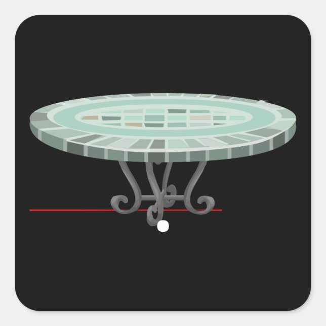 Sticker Carré Ameublement chic table mosaïque café table (Devant)