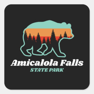 Sticker Carré Amicalola Falls State Park Géorgie