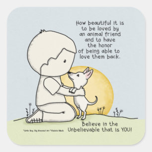 Sticker Carré Amis animaux