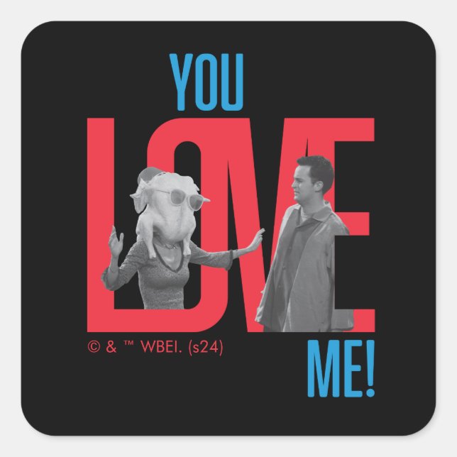 Sticker Carré AMIS™ | Citation You Love Me (Devant)