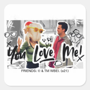 Sticker Carré AMIS™  Thanksgiving Tête Monica