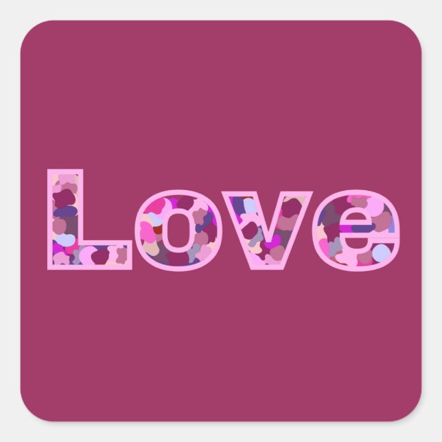 Sticker Carré Amour (Devant)