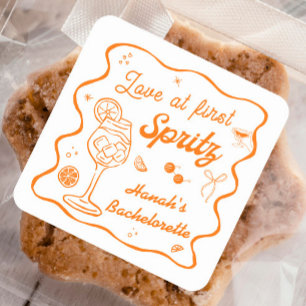 Sticker Carré Amour au premier spritz Bachelorette Party