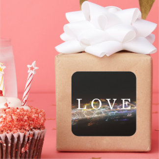 Sticker Carré AMOUR avec lumières électriques