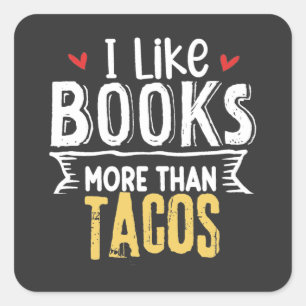 Sticker Carré Amour de la lecture et de l'apprentissage