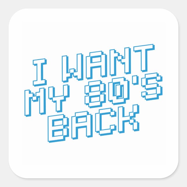 Sticker Carré Amour des années 80 (Devant)