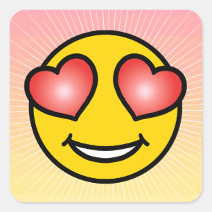 Sticker Carré Amour Emoji