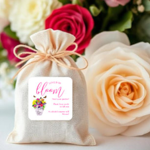 Sticker Carré Amour En Fleur Mariage Fleur Jardin Semences Favor