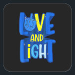 Sticker Carré Amour Et Lumière Hanoukka Menorah Chanukah Ho Juif<br><div class="desc">C'est un gage pour votre famille,  friends during Hanukkah holiday. They will be happy to receive this gift from you during Hanukkah holiday.</div>