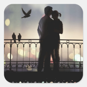Sticker Carré Amoureux
