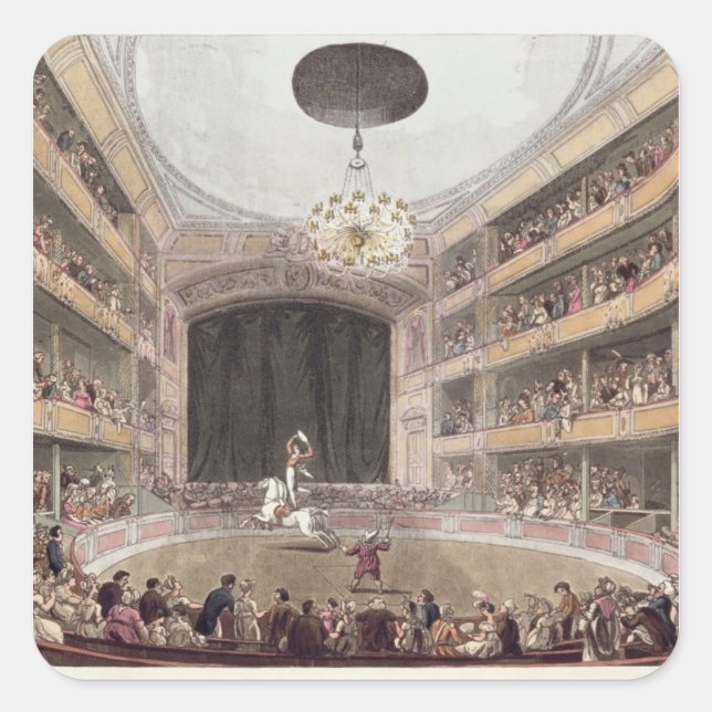 Sticker Carré Amphithéâtre d'Astley de Ackermann's (Devant)