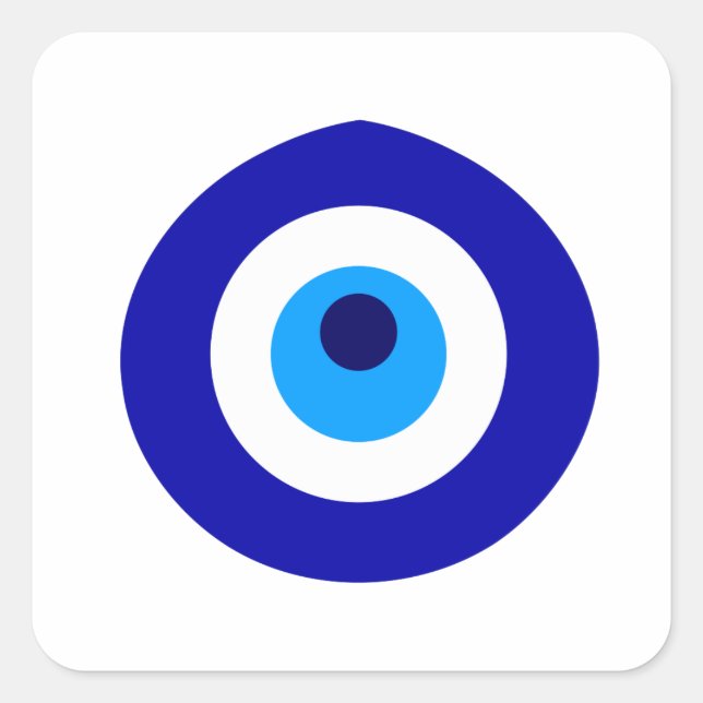 Sticker Carré Amulat turc appelé Nazar (Devant)