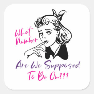 Sticker Carré Amusant Cute Bunco Invitation de la fête