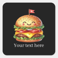Amusant hamburger grillé personnalisable