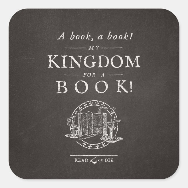 Sticker Carré amusant pour Shakespeare (Devant)