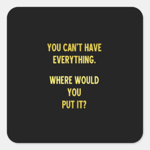 Sticker Carré Amusant Shopping Hoaring Plaisanterie