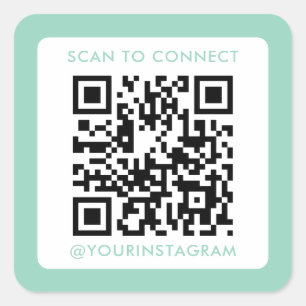 Sticker Carré analyse moderne pour connecter le code qr scannabl
