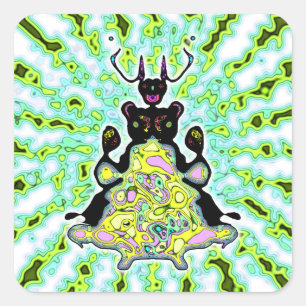 Sticker Carré Anatomie secrète d'un hamster spatial v3-1