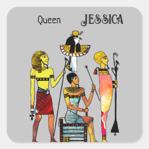 Sticker Carré Ancien Égypte Pharaons Lavish Ormamentation