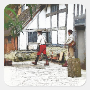 STICKER CARRÉ ANCIENNE ANGLETERRE