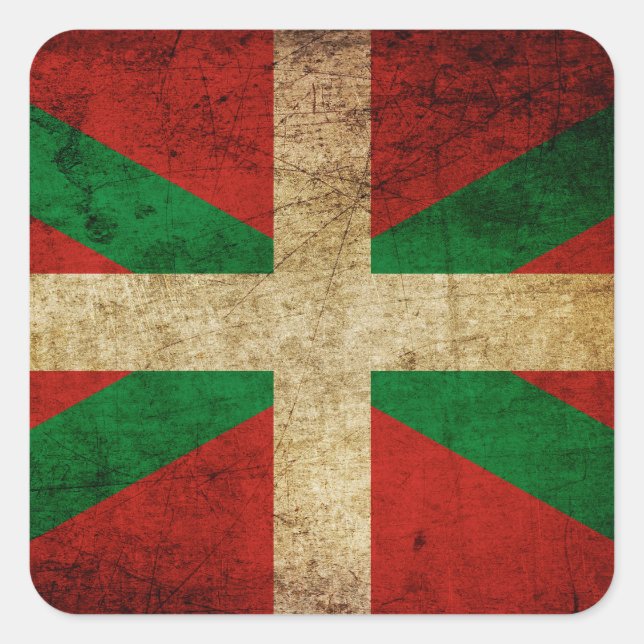 Sticker Carré Ancienne Ikurriña (Devant)